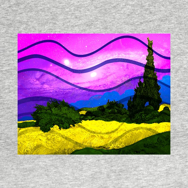 Wheat Field with Cypresses by Van Gogh (Remix by SABRE) by SABREart